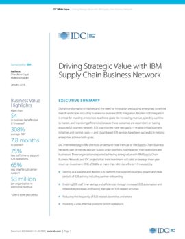 Driving Strategic Value with IBM Sterling Supply Chain Business Network