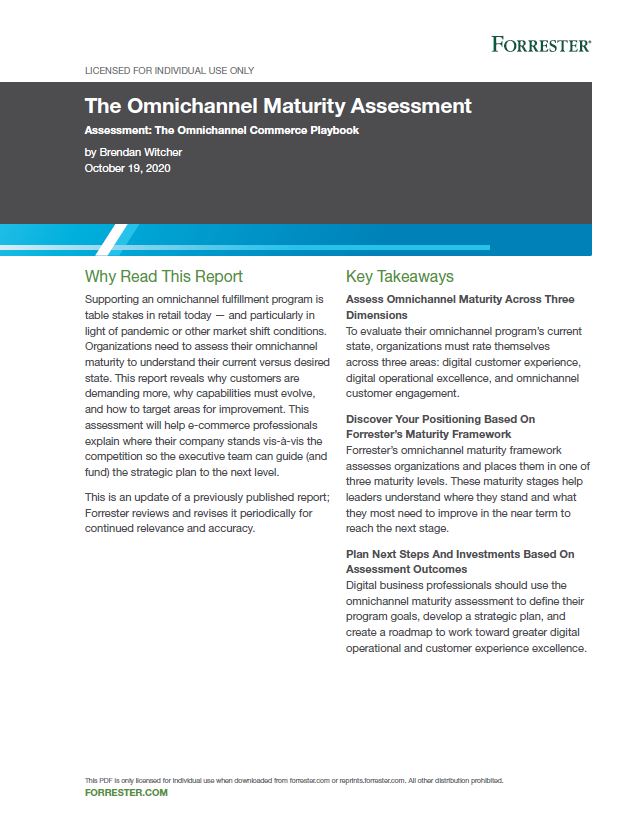 Forrester: The Omnichannel Maturity Assessment