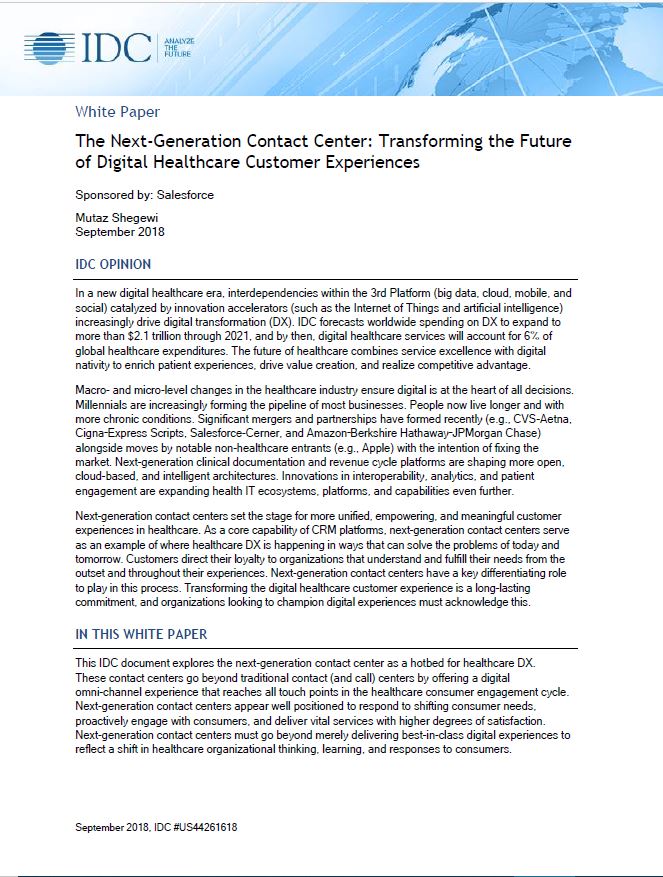 The Next-Generation Contact Center