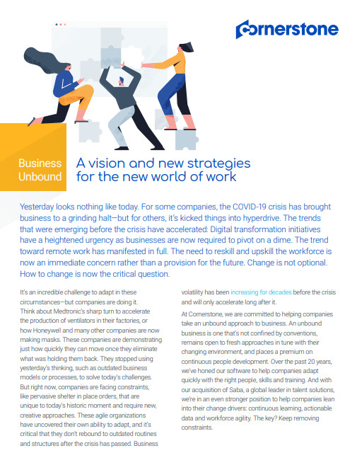 Business Unbound: A Vision and New Strategies for the New World of Work