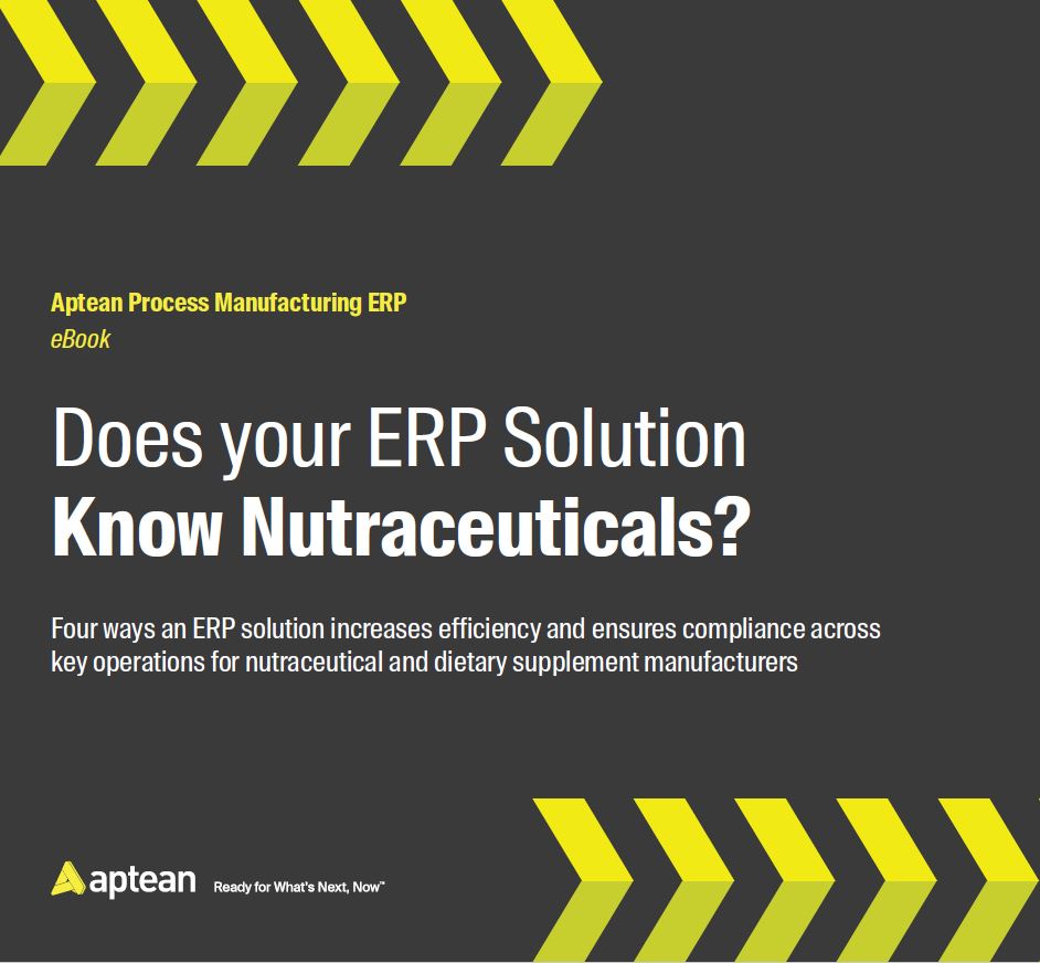 Does Your ERP Solution Know Nutraceuticals?