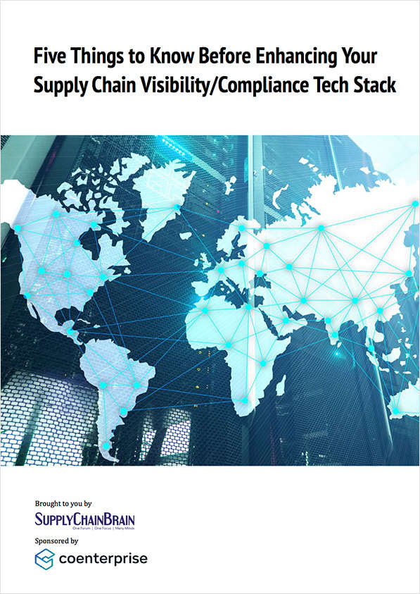 Five Things to Know Before Enhancing Your Supply Chain Visibility/Compliance Tech Stack
