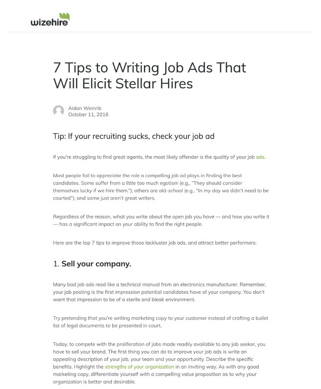 7 TIPS TO WRITING JOB ADS THAT WILL ELICIT STELLAR HIRES
