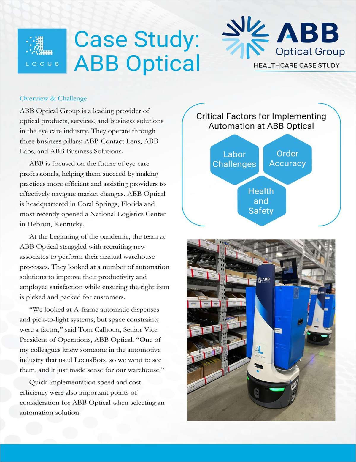 ABB Optical Improves UPH to 250+ with LocusBots